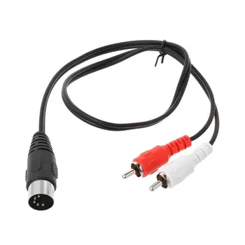 0,5 M/1,5 M 5 Pinski Din Moški na 2 RCA Moški Video Kabel Žice Kabel Omejil J60A
