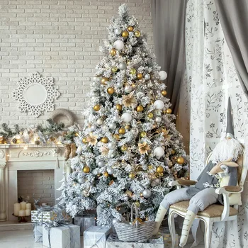 1,2 m Božično drevo doma dekoracijo šifrirana svetlobna majhen padec snega drevo paket velike zgrinjati drevo dom dodatki