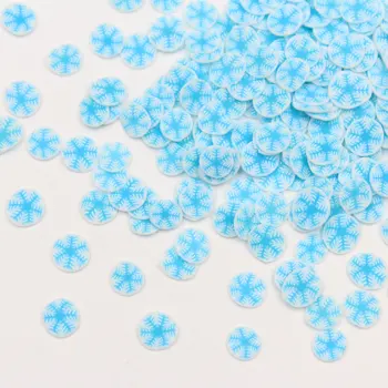 100 g/Veliko Modra Snežinka Rezine Polimerne Gline Božič Sneg Krpice za Božično Dekoracijo DIY Obrti Polnila Dodatki