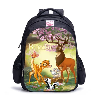 16-Inch Risanke Disney Bambi Otrok, Šolske Torbe Ortopedskih Nahrbtnik Otroci Šoli Fantje Dekleta Mochila Infantil Risanka Vrečke