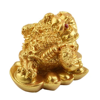 1pcs Zlati Urh Dekoracijo Kitajski Golden Frog Urh Kovanec Office Home Namizni Trgovina Dekoracijo Ornament Fortune Darila