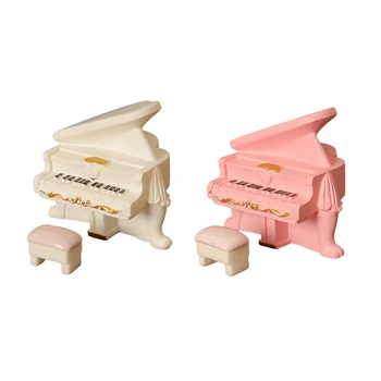 1Set 1:12 Lutke Mini Klavir Z Blatu Mini Glasbeni Instrumenti Model Igrača, Lutka House Scene, ki Živijo Dekor Opremo