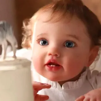 24 palca Lottie Prerojeni Malčka Lutka Novorojenega Otroka Resnično Živ Princesa Dekle Veren Soft Touch 3D Kože Umetnosti Lutka Otrok Darilo