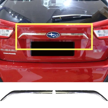 2PCS Avto ABS Chrome Trunk Dekorativni Trakovi Nalepke vrata prtljažnika Trim Auto Dodatki Za Subaru XV Crosstrek GT 2018-2021