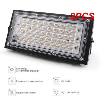 2PCS LED Poplav Svetlobe na Prostem 50 W 4800lm IP65 Vodotesen Varnosti Pozornosti Vrt Lučka 110V 220V