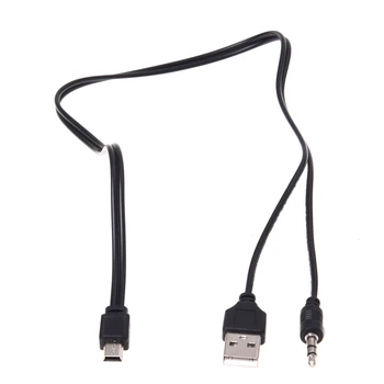 3.5 mm Aux USB2.0 Moški Mini 5 Pin USB Prenosni Zvočnik, Audio Kabel