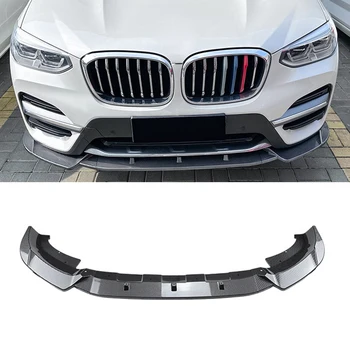 3Pcs Sprednji Odbijač Ločilo Odbijača za Ustnice Body Kit Spojler Splitter ABS Gloss Black Za BMW X3 G01 Pre-Lci 2018-2021 Avto Styling