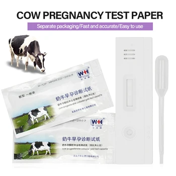5/10Pcs Krava Govedo Noseča Testni Listič Papirja Nosečnosti Odkrivanje Teste Progesterona Koloidnega Veterinarski kmetijske mehanizacije