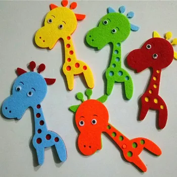 5pcs Velike Pisane Žirafa Počutil Ročno Umetnih, sintetičnih vlaken, Čutil Za DIY projekt Dom Vrtec Dekoracijo