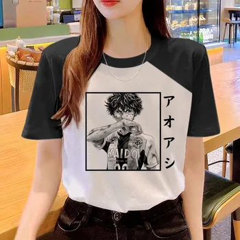 Ao Ashi majica s kratkimi rokavi ženske Japonskih manga stripov t-majice strip dekle oblačila