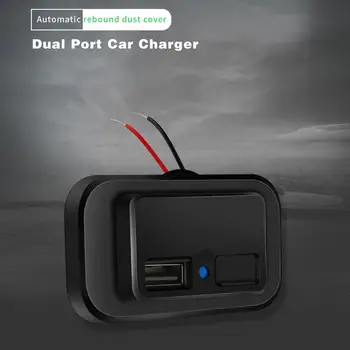 Avto Dvojni Polnilnik USB Vtičnica Vtičnica Auto Vtičnico 4.2 LED Digitalni Zaslon Za Avto, Čoln Morskih motorno kolo, RV Power Adapter