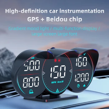 Avto Head-Up Zaslon Avto Digitalni GPS HUD Glavo Gor merilnik Hitrosti Prikaz Hitrosti Alarm Digitalni merilnik Hitrosti Head Up Display Prikaz Časa