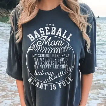 Baseball Mama T Shirt Srce Je Polno Za Smešno Življenje Mama