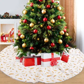 Bela Porjavelost Plišastih Božično Drevo Krilo Luksuzni Xmas Tree Preprogo Talna Obloga Za Dom Parrty Dekoracijo Novo Leto Navidad Darila
