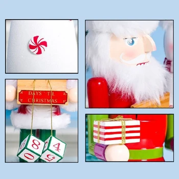 Božič Lesene Stoji Okras Božiček Elf Nutcracker za Punčko Slika Igrača