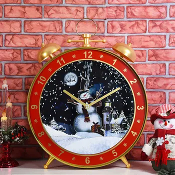 Božični Okraski Sneg Ura Dekoracije Z Luči, Glasbe Lahko Igrajo 8 Božično Glasbo Snežaka Ura