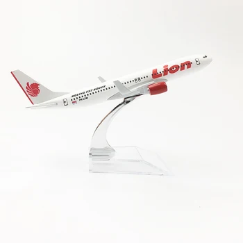 Brezplačna dostava Lev model Letala Boeing 737 letalo 16 CM Kovinske zlitine diecast 1:400 letalo model igrača za otroke, Zbiranje