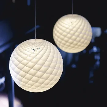 Danski Oblikovalec LED Obesek Luči Okrogle Bele Lestenci za Spalnica, Jedilnica Dnevna Soba Kichen Dekoracijo Svetlobe Doma Dekor