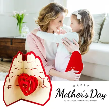 Darilo Pozdrav Obletnico Kartice Sim Mama 3D materinski Dan Ljubezni Za Office & Rojstni dan Žensk Rojstni dan Kartice za Ženske Prijateljstva