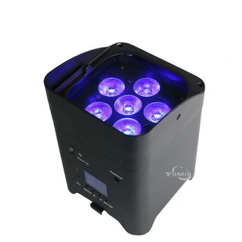 DAVEK Brezžični baterijsko Par Luči Flightcase 6x15W RGBWAUV 6IN1 Remote, Wifi Prenosni Par LED Fazi Učinek Svetlobe 0 1~28Pcs