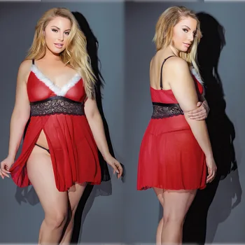 Debelo, proizvajalec seksi perilo, vključno z rdečo naramnice in Božič nightgowns, za Evropske in Ameriške zunanje