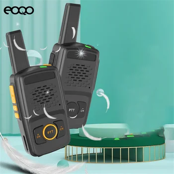 eOQO Mini Walkie Talkie USB hitro polnjenje Walkie Radio Comunicador Dolgo obseg Otroci Walkie-Talkie za Hotelsko Poslovanje 2 Kosa