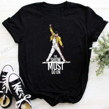 Freddie Mercury Majica s kratkimi rokavi Moški Modni T-shirt Bombaž Tshirt Hip Hop Vrhovi Tee Ženske Tshirt Kraljica Camiseta Fant Tees moška Oblačila
