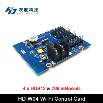 Huidu HD-W04 Eno-Dvojno Barvo Wi-Fi Nadzor Kartico ,Podpira Mobilne Aplikacije , 768 x 64pixels , 4 x HUB12 vmesnik