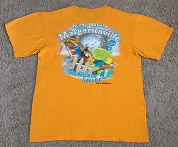 Jimmy Buffett je Margaritaville New Orleans Moške Rumena T-Shirt Srednje Velikosti