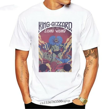 Kralj Gizzard In Lizard Čarovnik Black Moške Tshirt Velikost S - 3Xl Moški Ženski Tee Majica