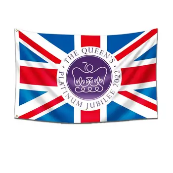 Kraljica Elizabeths Platinum Jubilejne Zastavo 3x5ft Unije Jack Zastavo, Za Njeno Veličanstvo Kraljico 70. Obletnici Ulic stran Velikan