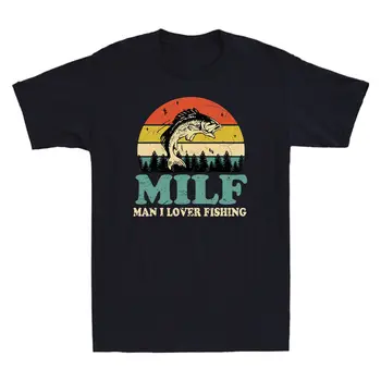 MILF-Man I Love Ribolov Tee Smešno Ribiči Ribolova Ljubimec Letnik moška T-Shirt majica