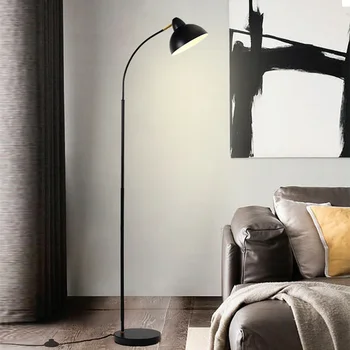 Minimalističen, Ameriški stil kovinski LED talna svetilka z izmenljivimi žarnice, Nordijska dvorani spalnica talna svetilka