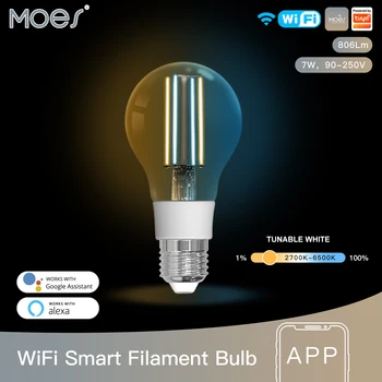 MOSE Tuya WiFi Smart Žarnice Žarnica E27 Varčevanje z Energijo Zatemniti APP Remote Control Delo Alexa Google Dom za Glasovni Nadzor