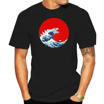 Moški t-shirt Hokusai Kaiju tshirt Ženske majica s kratkimi rokavi