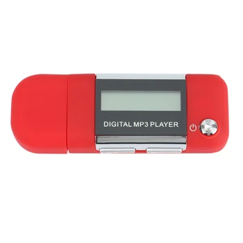 Mp3 Predvajalnik 4GB U Disk Predvajalnik Glasbe Podpira Zamenljive AAA Baterije, Snemanje (Rdeča)