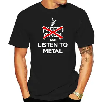 Ne ostanejo Mirni in Poslušajte Kovinski Metalhead Bombaža, Kratek Rokav T-Shirt Za Moške (3 Barve)