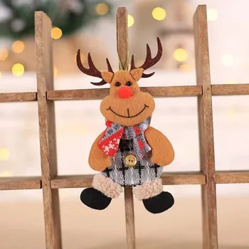 Novo Leto 2023 Srčkan Santa Claus Snežaka Elk Lutke Božično Dekoracijo za Dom Božič Elf Navidad Otroci Darilo Vesel Božič Dekor