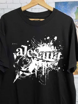 NOVO Priljubljeno Alesana Black Rose Band Black Unisize T-Shirt AC1132