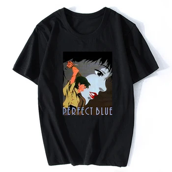 Odlično Modro Japonski Anime Tshirt Harajuku Manga Moški T-Shirt 90. letih Retro Majica s kratkimi rokavi Ženske Moški Otaku Ulične Camisetas De Mujer