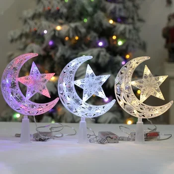 Praznično Božično Drevo Star Ornament Svetleč Konča za Splošno Velikost Drevesa Praznovanje Božični Okraski v