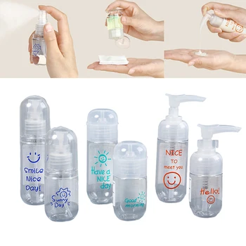 Prenosni Prazno Spray Steklenico Kapsula Steklenice Povratne Steklenice Potovanja Prozorno Plastično Pritisnite Šampon Lotion Gel Za Prhanje Steklenico