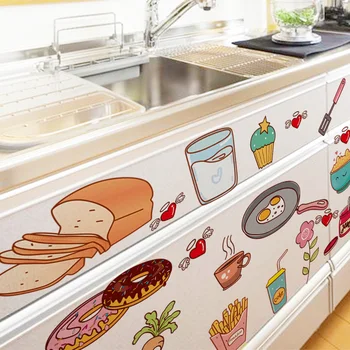 [SHIJUEHEZI] Kuhinja Nalepke PVC Materiala DIY Risanka različnimi Pripomočki za Kuhanje Hrane Nalepke za Hišo Omari, Hladilnik Ploščice, Dekoracija