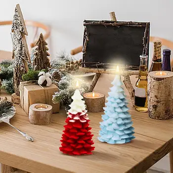 Silikonski Božično Drevo Plesni Božič Torto Plesni Večkratno uporabo 3D Silikonski Kalup Za DIY Ročno izdelana Mila Sveča Mavca Čokolado