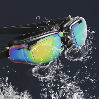 Strokovno Plavanje Recept Očala Očala S Čepi Sponka Za Nos Electroplate Vodotesno Silikonsko Adluts