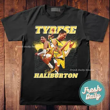Tyrese Haliburton Slam T Shirt Indiana Tee dolgimi rokavi