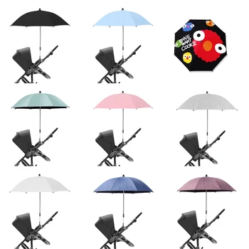 Univerzalni Baby Voziček Zložljiv Dežnik UV Zaščito Rainproof Dojenček Voziček Kritje Dežnik 360 Stopinj Nastavljiv Dežnik