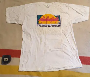 Vintage 90. letih Florida Loterija T-shirt XL Flamingo Logotip To je Velik Dan Za Igranje
