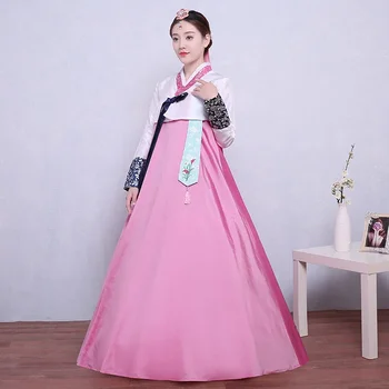 Visoka Kakovost Multicolor Tradicionalni Korejski Hanbok Obleka Ženske Folk Fazi Ples Kostum Baby Dekle Tradicionalno Poročno Zabavo