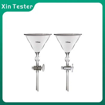 Xin Tester Laboratorij Visoko Borosilicate Stekla Separatory Finega Peska Lijak s steklenim Zamaškom 90/100mm
